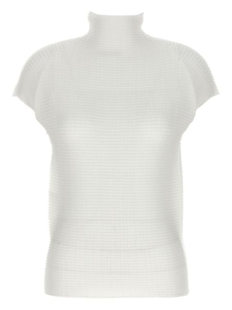 ISSEY MIYAKE Wooly pleated high-neck top