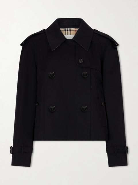 Burberry Double-breasted Cotton-gabardine Jacket