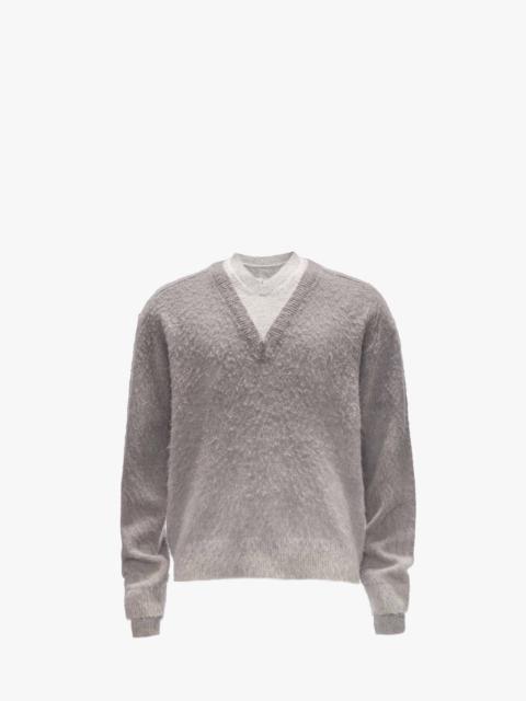 JW Anderson GRADIENT V-NECK SWEATER
