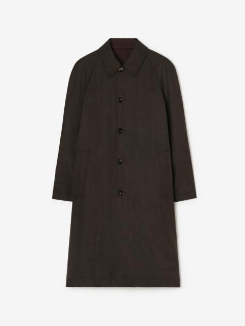 Burberry Long Reversible Gabardine Parkbury Car Coat