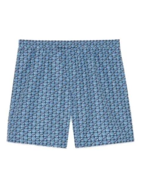 GUCCI Gucci Interlocking G Print Nylon Swim Shorts 'Blue' 742958-XHAH9-4734