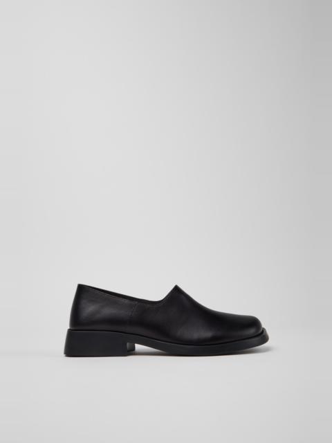 CAMPER Donna Black Leather Moccasins for Women.