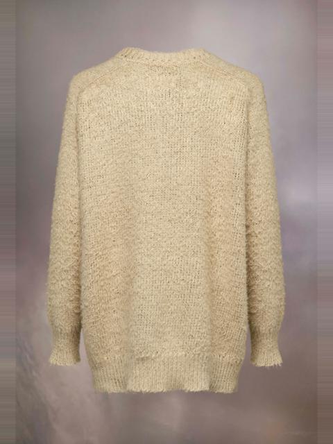 Brushed linen knit sweater