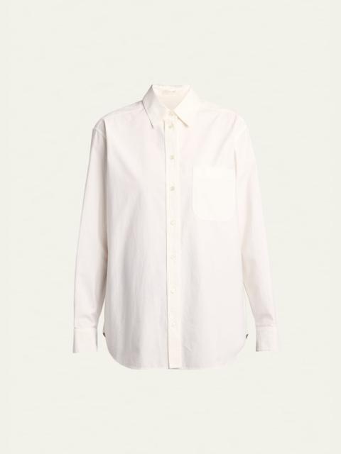 The Row Gavina Cotton Poplin Button-Down Shirt