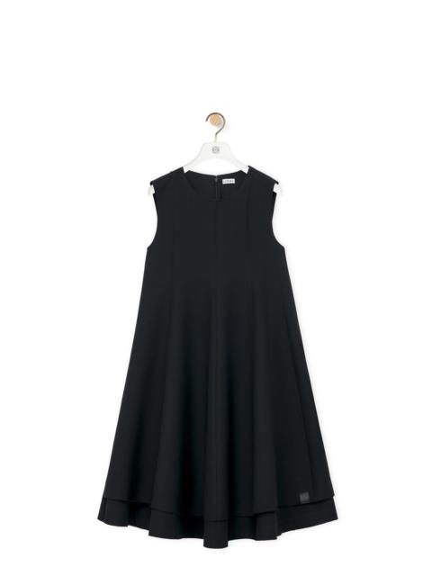 Loewe Double layer dress in silk and wool