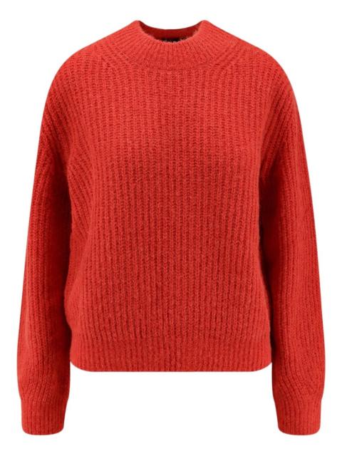 ribbed high-neck sweater