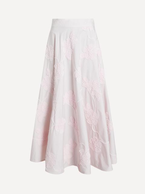 Pink Flower Maxi Skirt