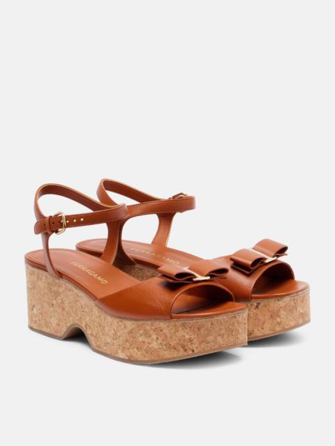 FERRAGAMO 70mm leather sandals