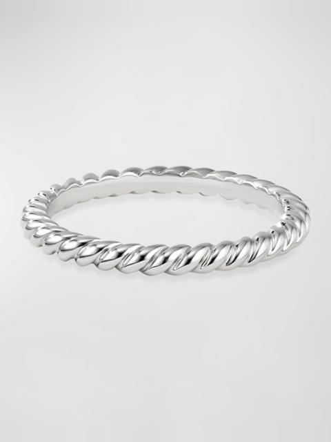 DAVID YURMAN DY Cable Band Ring in Platinum, 2mm