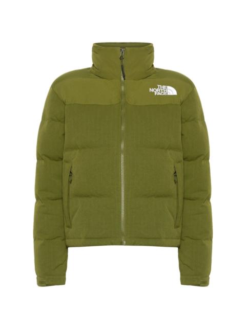 The North Face logo-embroidered puffer jacket