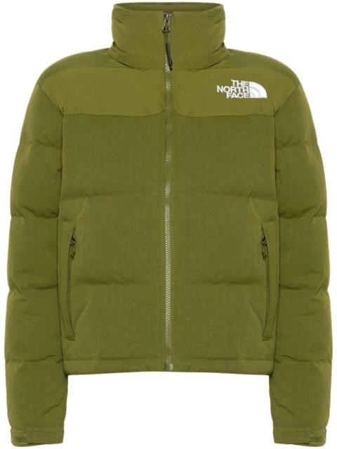 The North Face logo-embroidered puffer jacket