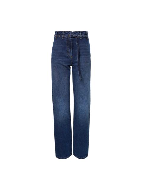Dries Van Noten Straight Leg Belted Jeans