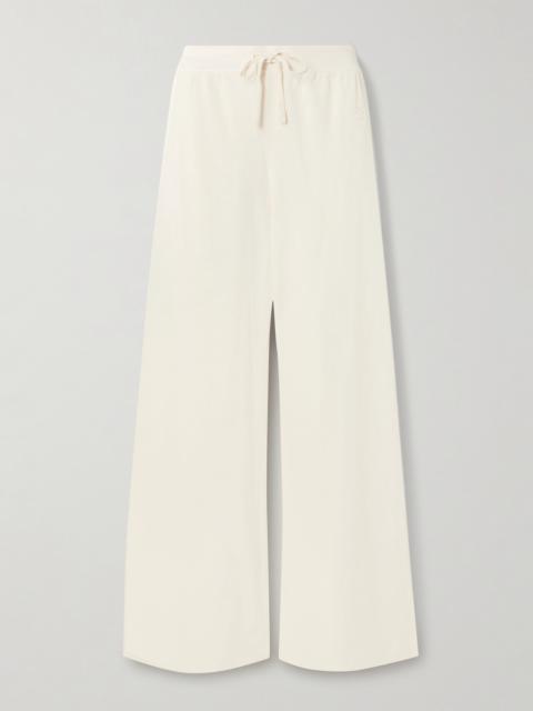 ÉTERNE Wide-leg Cotton-jersey Sweatpants