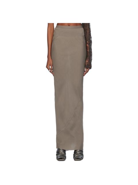Gray Long Coda Maxi Skirt