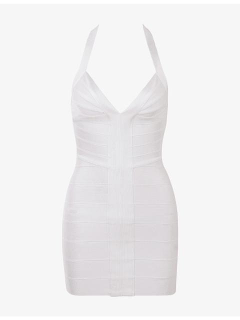House of CB The Contour Halter-Neck Stretch-Woven Mini Dress