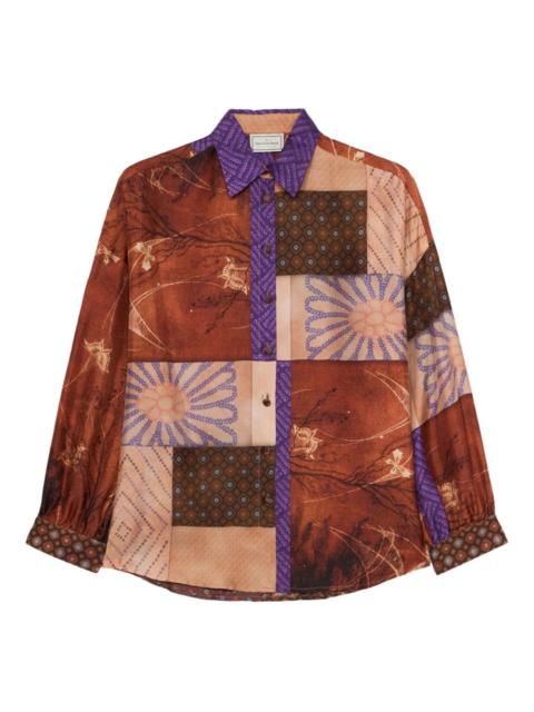 Pierre-Louis Mascia patchwork-print shirt