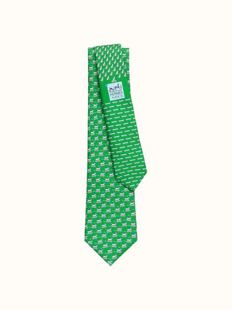 Hermès Tie 7 Roller Dog Twillbi tie