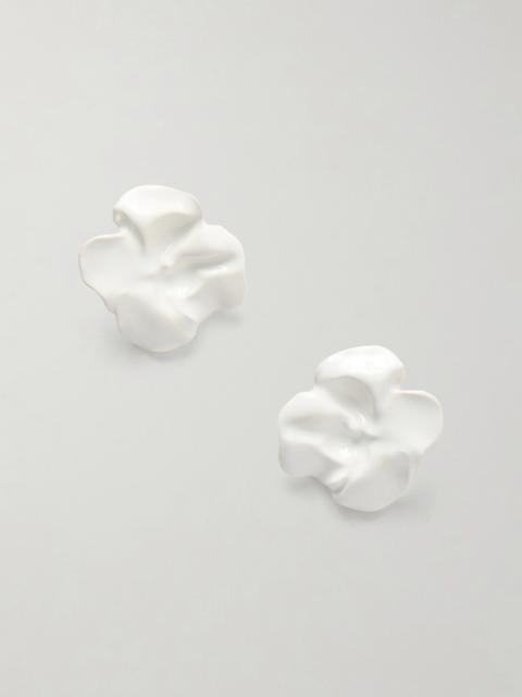 Completedworks Flower Silver-plated And Enamel Earrings