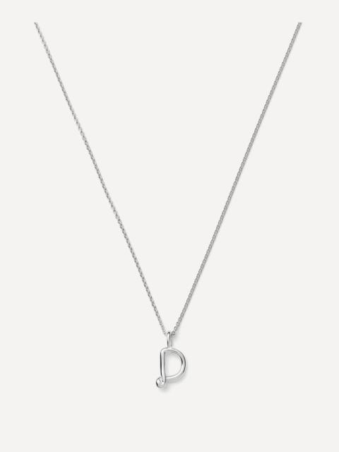 MISSOMA Sterling Silver Curly Molten Mini D Initial Pendant Necklace