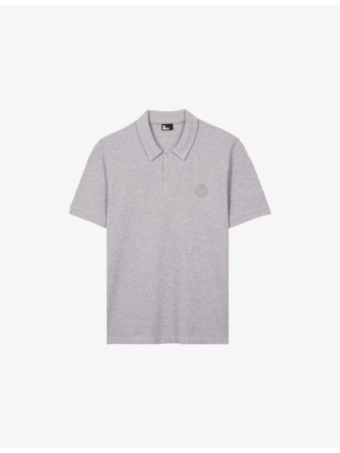 The Kooples Logo-Embroidered Short-Sleeve Stretch-Cotton Polo