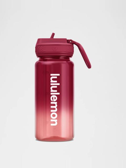 lululemon Back to Life Clear Bottle 18oz Straw Lid *Ombre