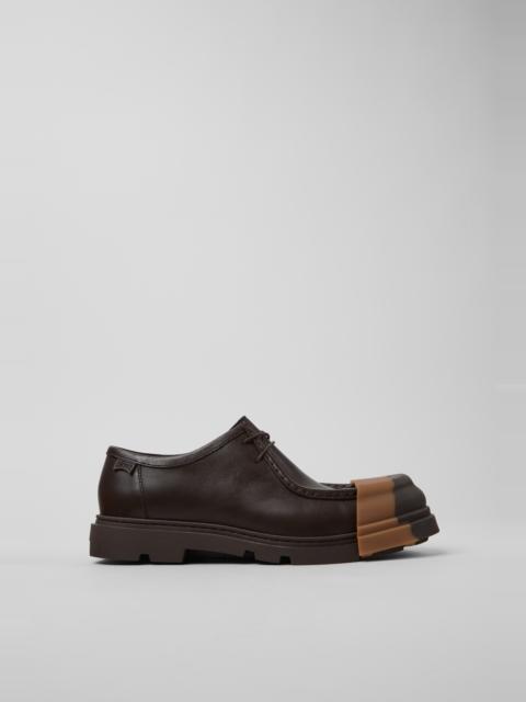 CAMPER Junction Brown Leather Men's Shoe.