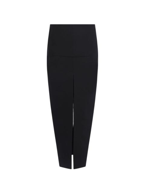 Rick Owens front-slit midi skirt