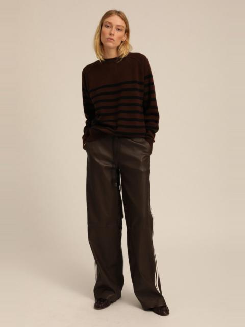 SPRWMN AMERICANO LEATHER BAGGY ATHLETIC PANTS
