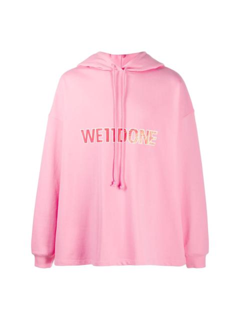 We11done logo print hoodie