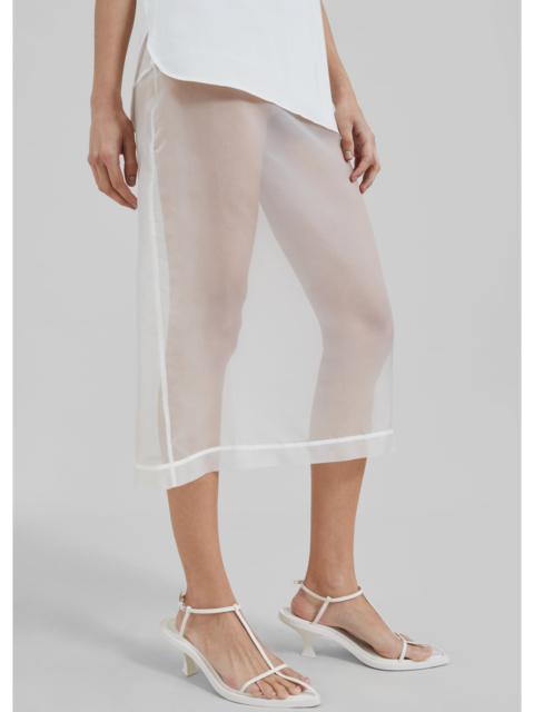 The Frankie Shop Peri Sheer Midi Skirt - White