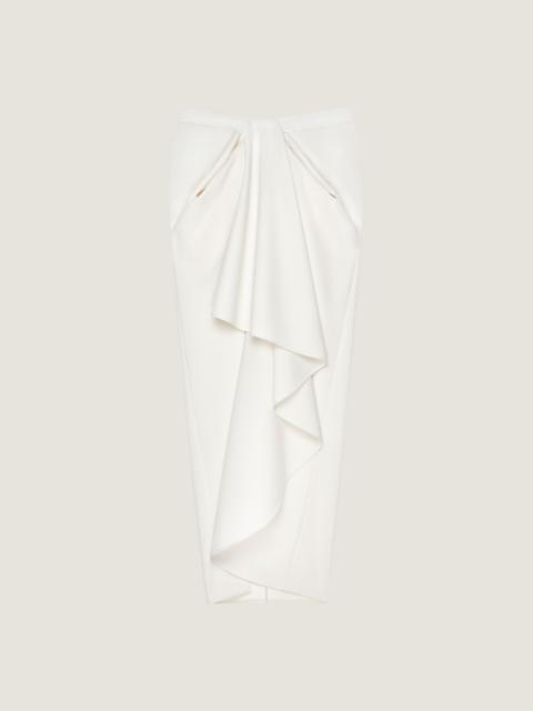 Givenchy LONG WRAPPED SKIRT IN WOOL AND MOHAIR