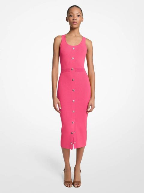MICHAEL KORS Stretch Viscose Blend Midi Tank Dress