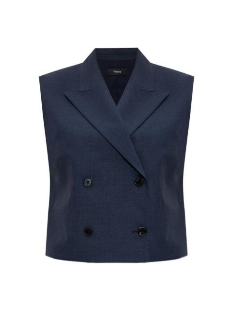 Theory double-breasted sleeveless vest