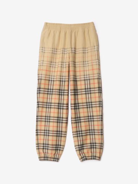 Burberry Gradient Check Cotton Jogging Pants