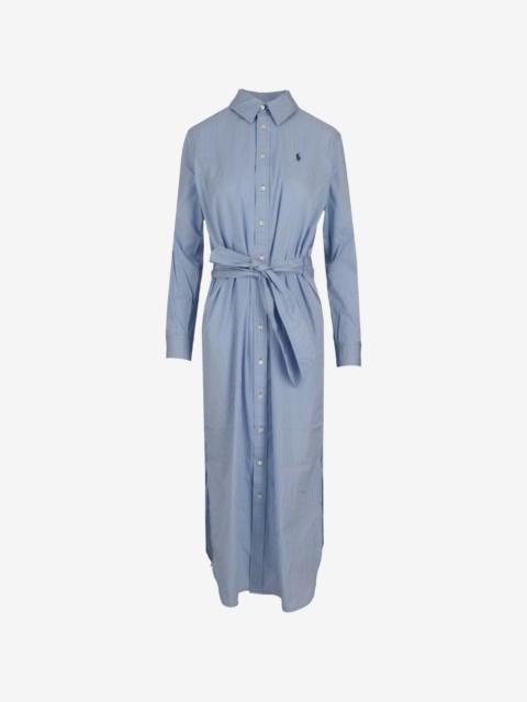 Polo Ralph Lauren vertical-stripe belted shirt dress