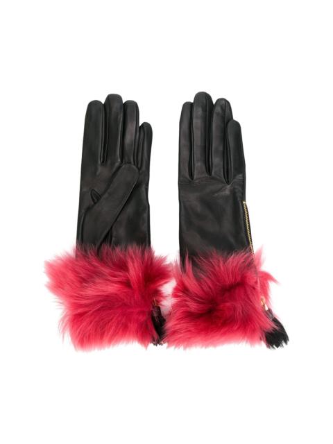 Prada fur trim gloves
