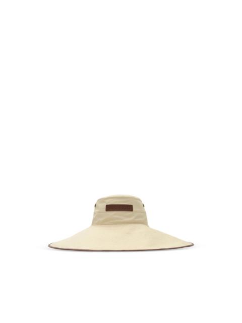 Burberry logo gabardine sun hat