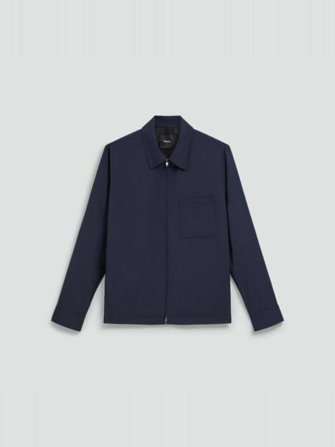 Theory Zip Overshirt in Motion Wool
