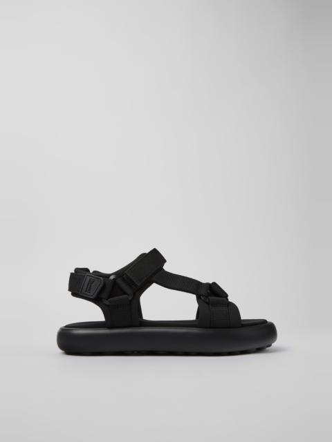 CAMPER Pelotas Flota Black Textile Sandal for Men
