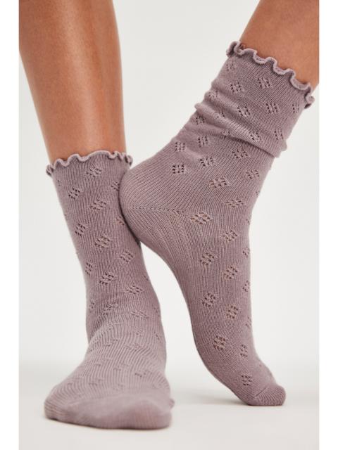 FREE PEOPLE Pointelle Ru Socks