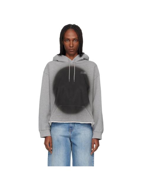 MM6 Maison Margiela Gray Unbrushed Cotton Hoodie