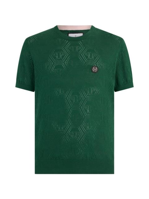 PHILIPP PLEIN monogram-pattern T-shirt