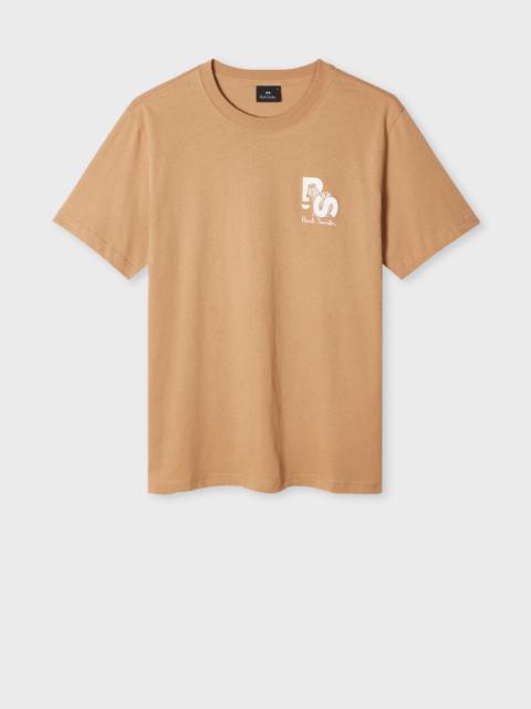 Paul Smith Brown Tilt Zebra Logo T-Shirt