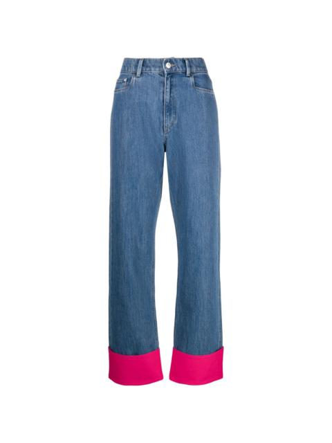 WANDLER Poppy contrasting cuff jeans