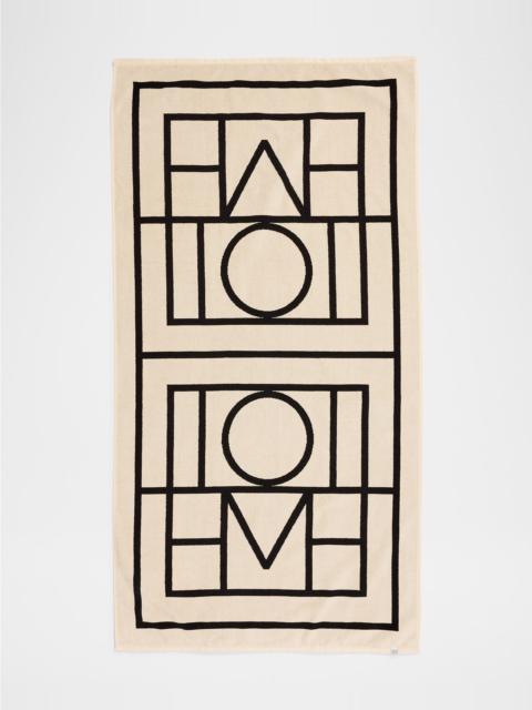 TOTEME Monogram Jacquard Beach Towel