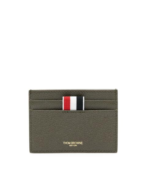 Thom Browne grosgrain-loop leather cardholder