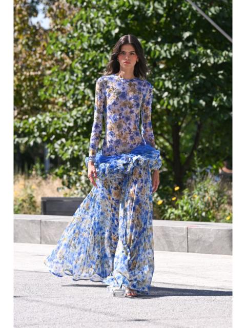 PatBO WALLERY LONG-SLEEVE FEATHER GOWN (RUNWAY)