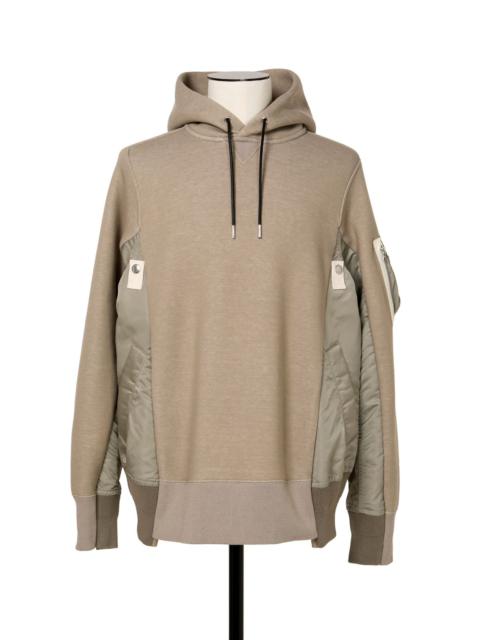 sacai Sponge Sweat x Nylon Twill Hoodie