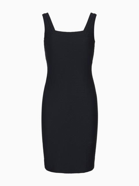 EMPORIO ARMANI Beachwear sheath dress in textured Lycra