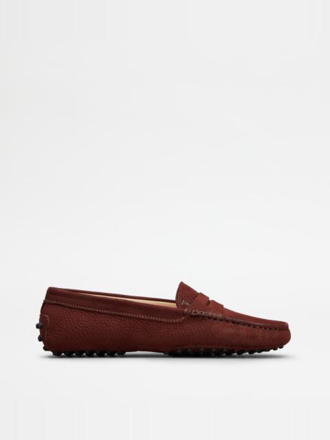 GOMMINO DRIVING SHOES IN NUBUCK - BROWN